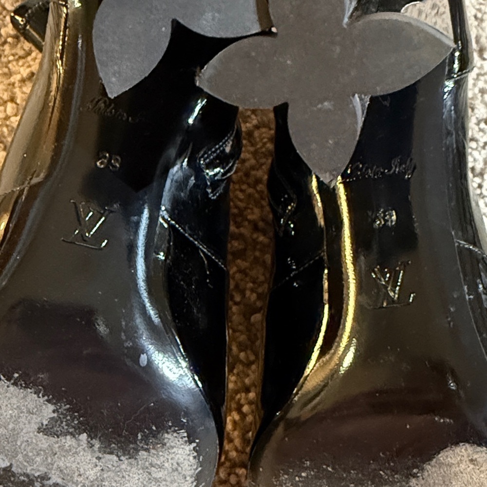 Louis Vuitton black patent boots size 9 - Picture 4 of 5